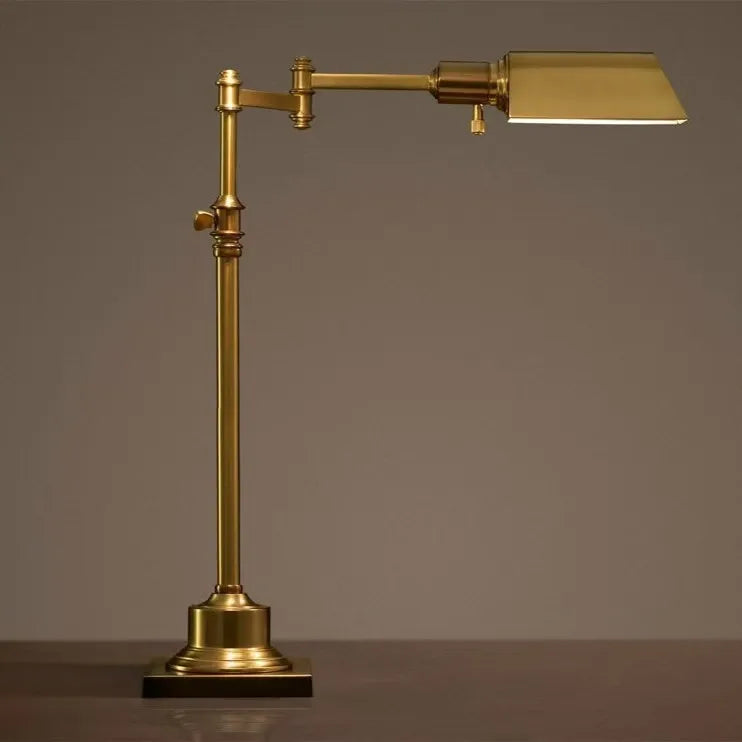 Luminária de Mesa Francesa Retrô Cobre – Europeia para Estudo e Quarto