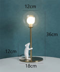 Luminária de Mesa Ratinho Resina LED – Decorativa para Casa e Presente