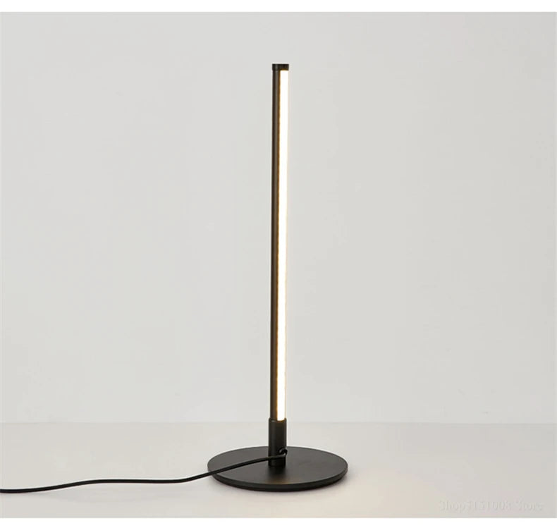 Luminária de Mesa Minimalista LED para Quarto – Estilo Hotel e Cabeceira