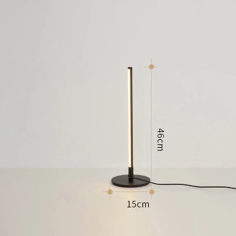 Luminária de Mesa Minimalista LED para Quarto – Estilo Hotel e Cabeceira