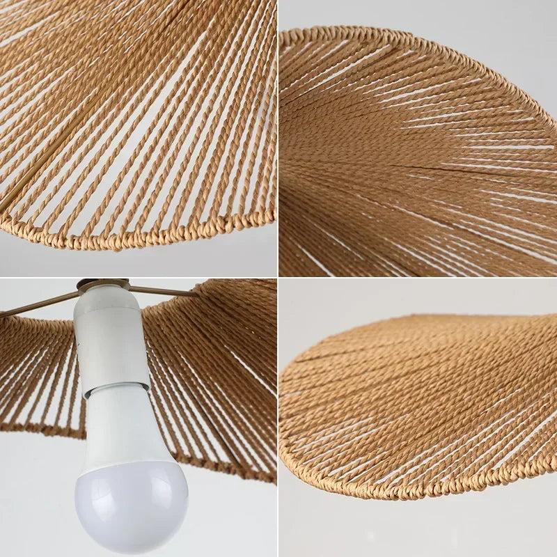 Pendente Boho em Rattan Trançado E27