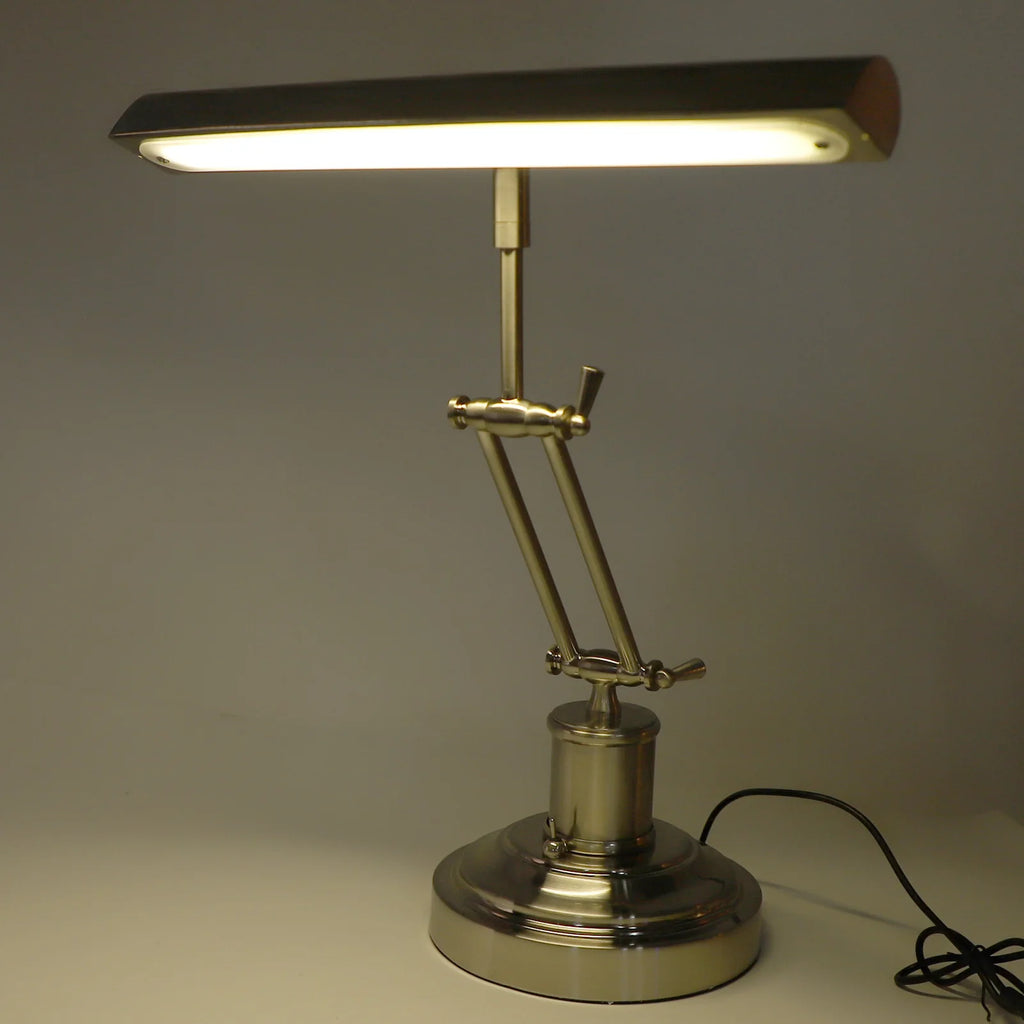 Luminária de Mesa Retrô Piano Duplo Braço LED – Touch Dimmer