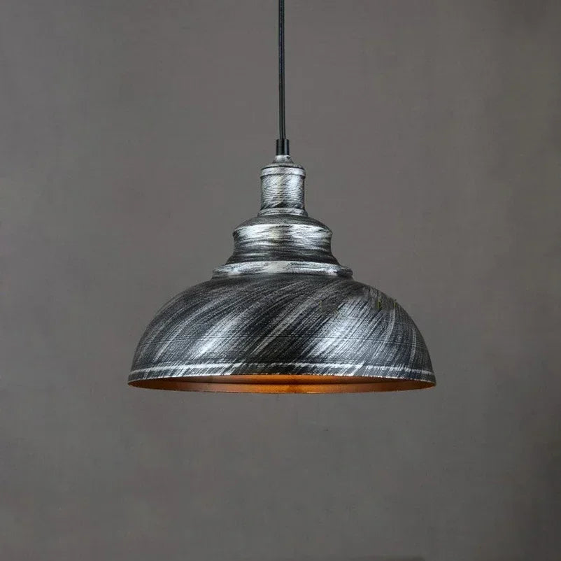 Pendente Retrô Loft E27 em Preto, Prata ou Cobre