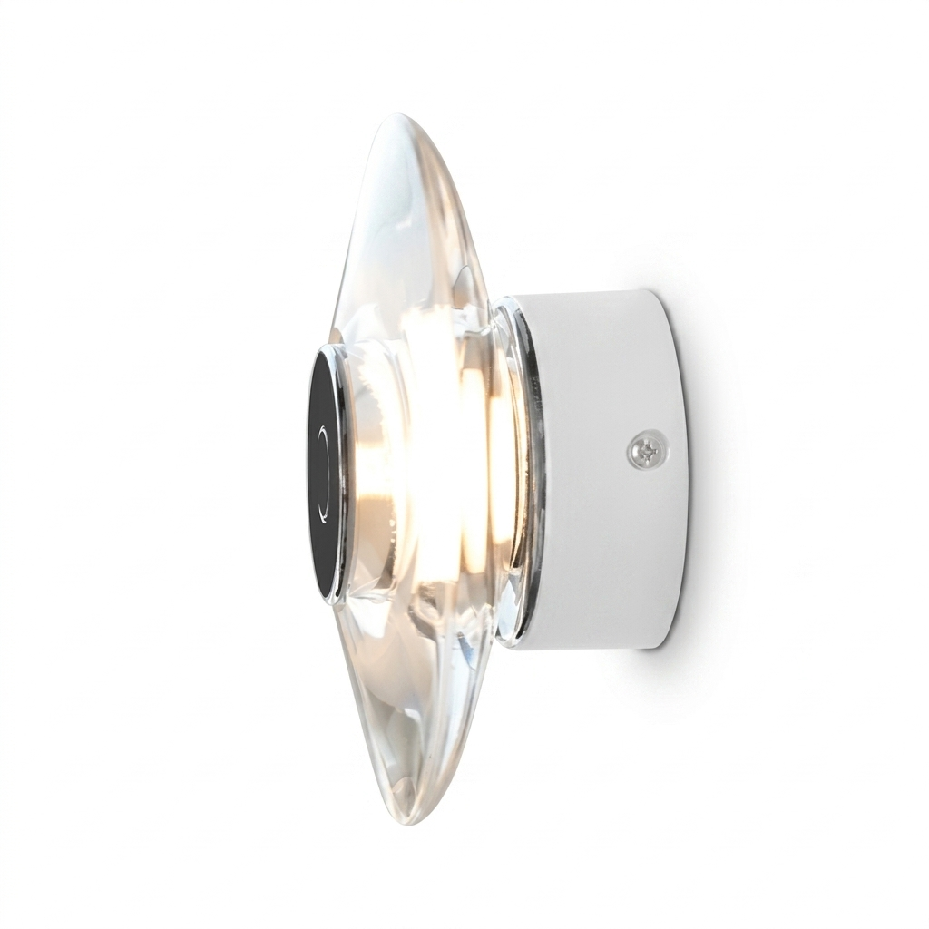 Arandela Cristal Redonda Italiana LED para Quarto e Sala