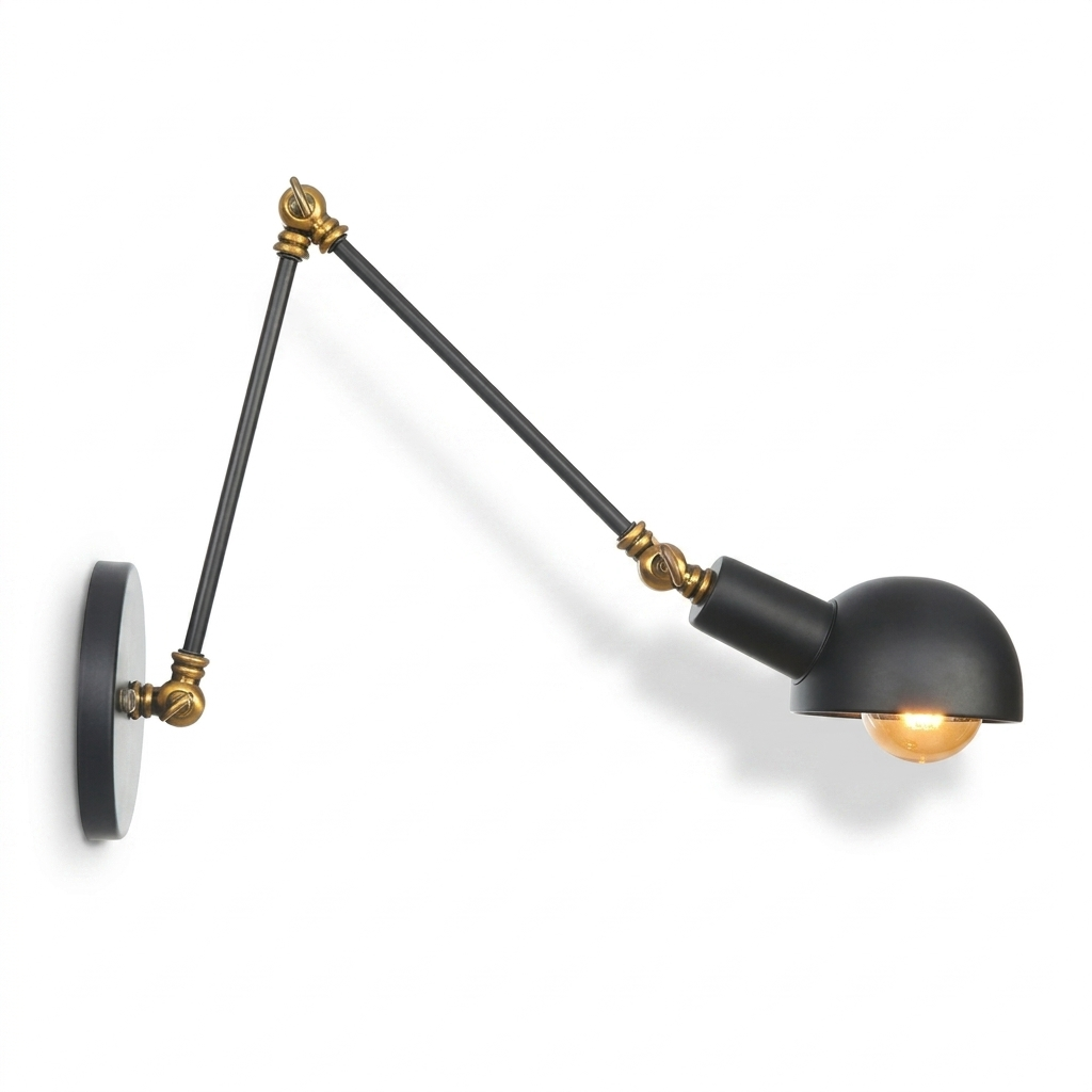 Arandela Industrial Braço Articulado para Leitura Bedside