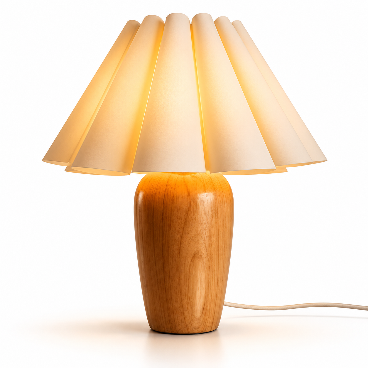 Luminária USB Madeira Abajur Cabeceira Quarto Jantar Noturna